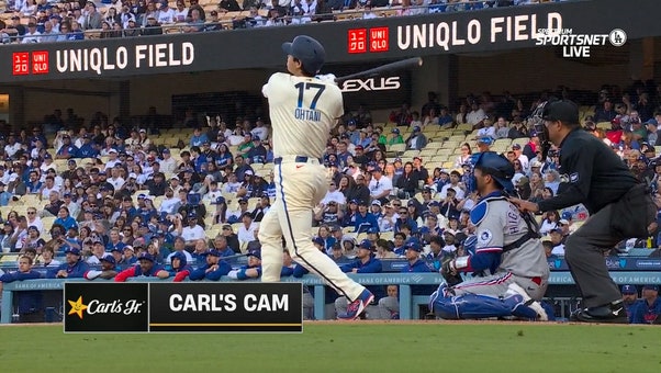 Dodgers' Shohei Ohtani crushes leadoff homer to tie score against Rangers