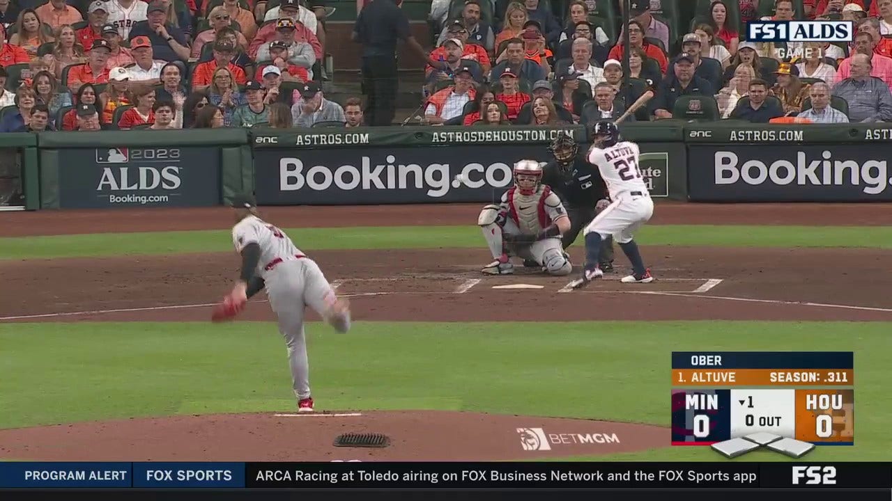 José Altuve clobbers a solo home run as the Astros grab a lead over the  Twins
