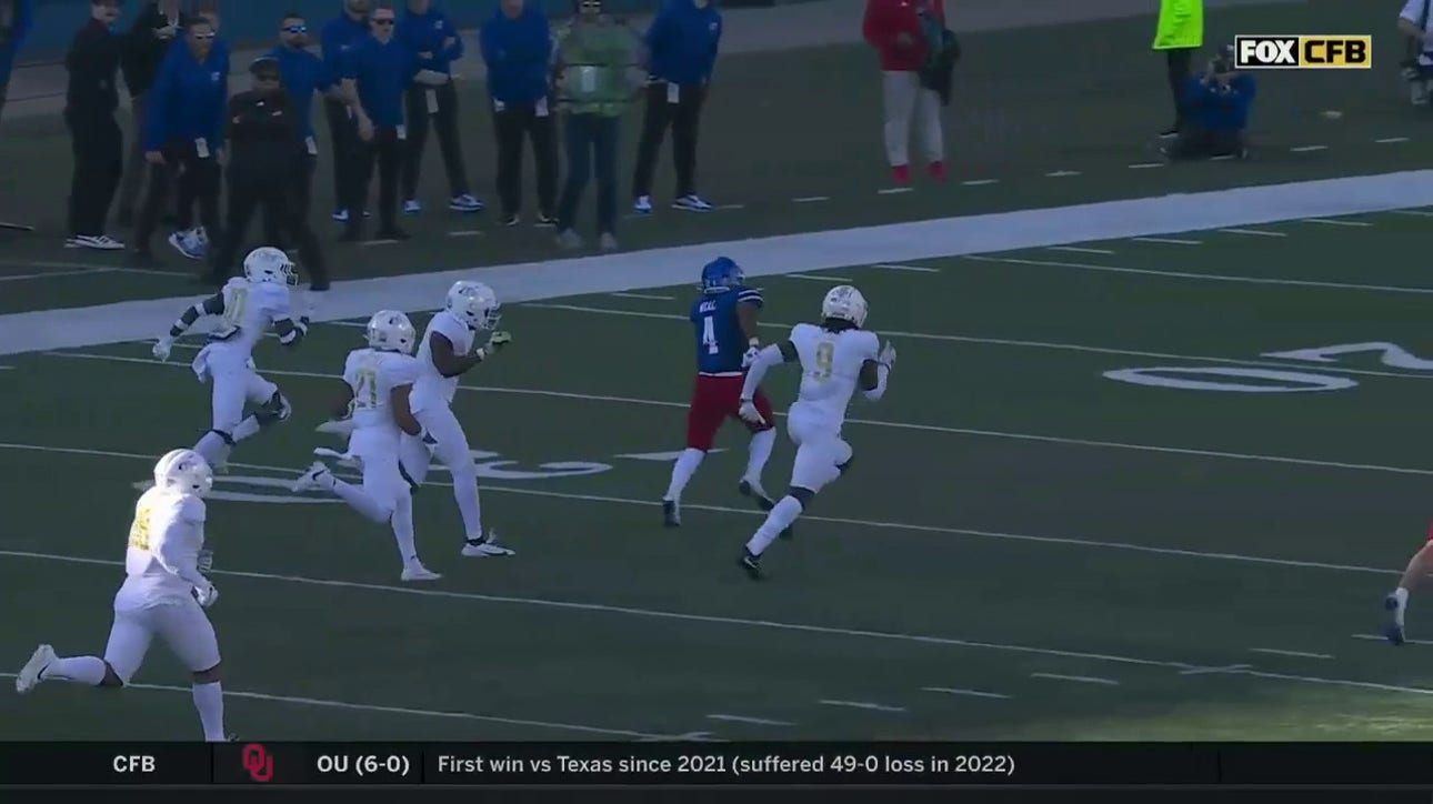 Devin Neal RUSHES for a 75-yard TD to extend Kansas' lead over UCF