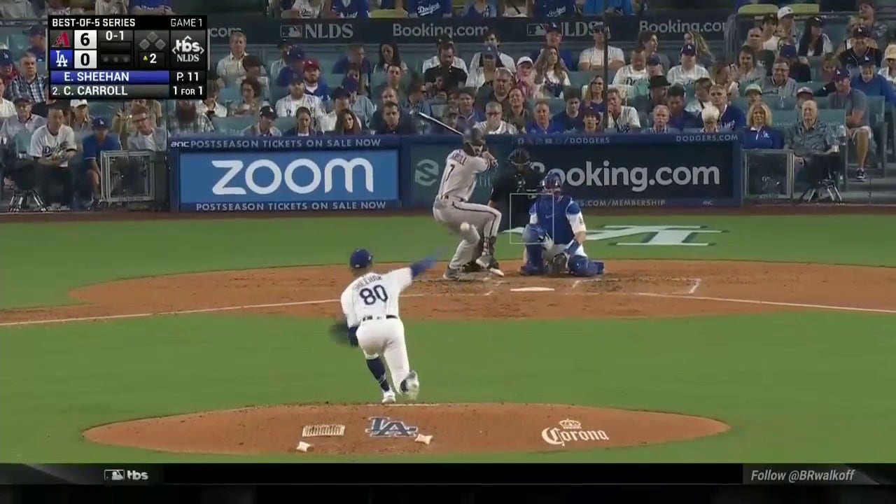 Corbin Carroll slams a home run as the Diamondbacks pour it on against the  Dodgers