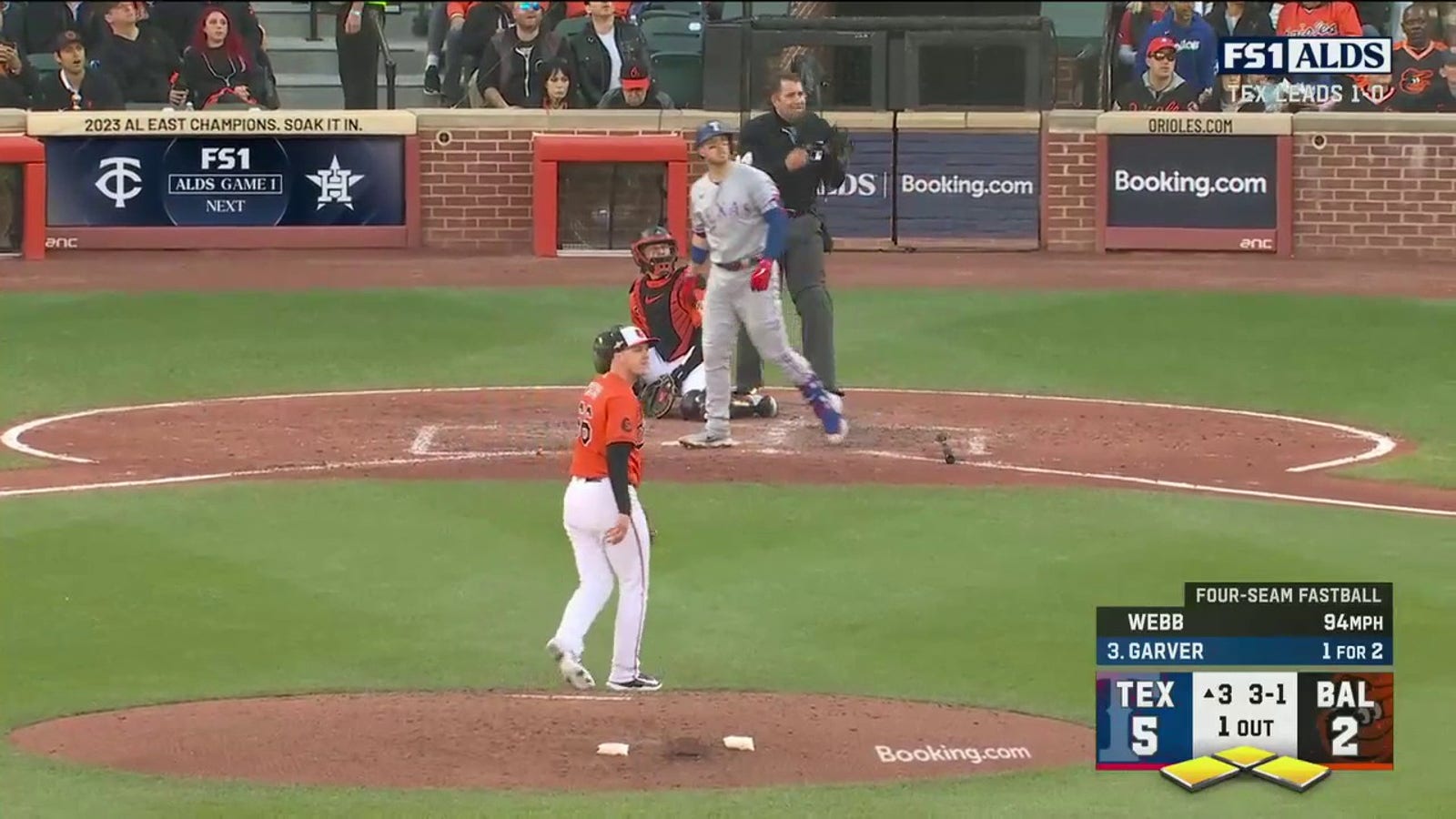 Mitch Garver clobbers a GRAND SLAM to extend Rangers' lead over Orioles
