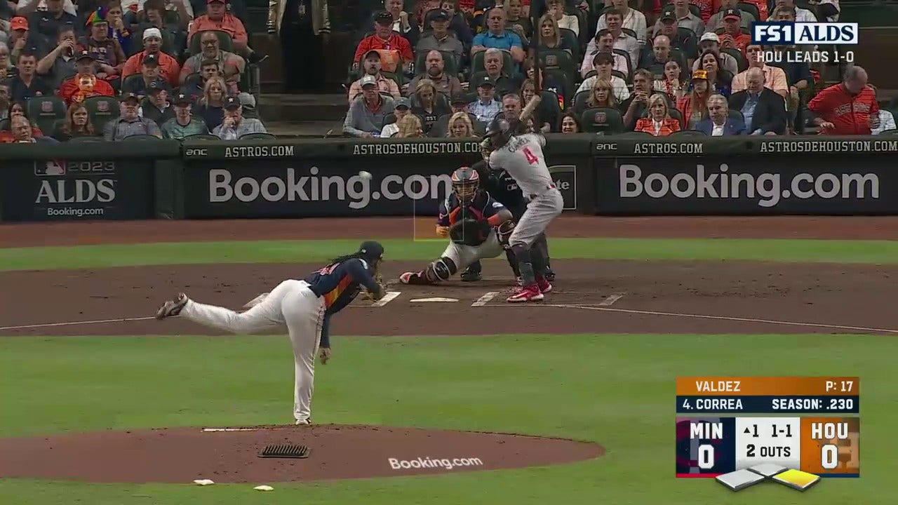 Twins' Carlos Correa hits an RBI double against his former team to