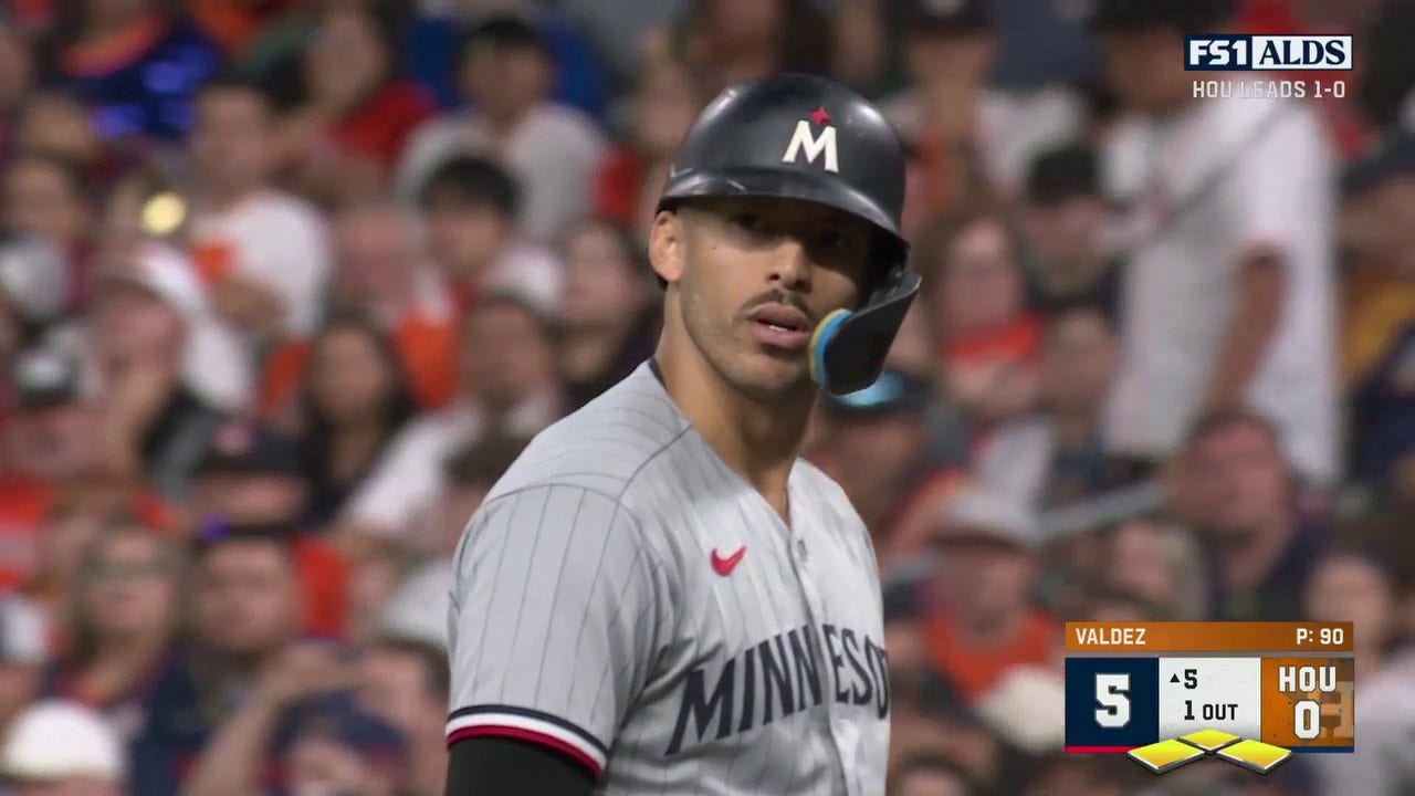 Carlos Correa hits a two-run single, extending the Twins' lead over the  Astros