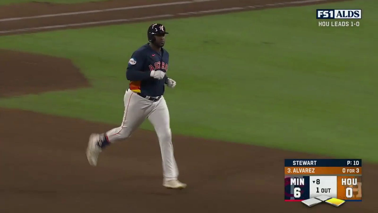 Astros' Yordan Alvarez smokes a two-run home run, helping trim into Twins' lead