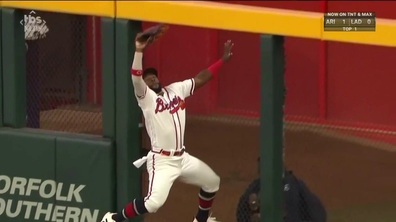 Michael Harris II makes a leaping, GAME-WINNING grab and doubles