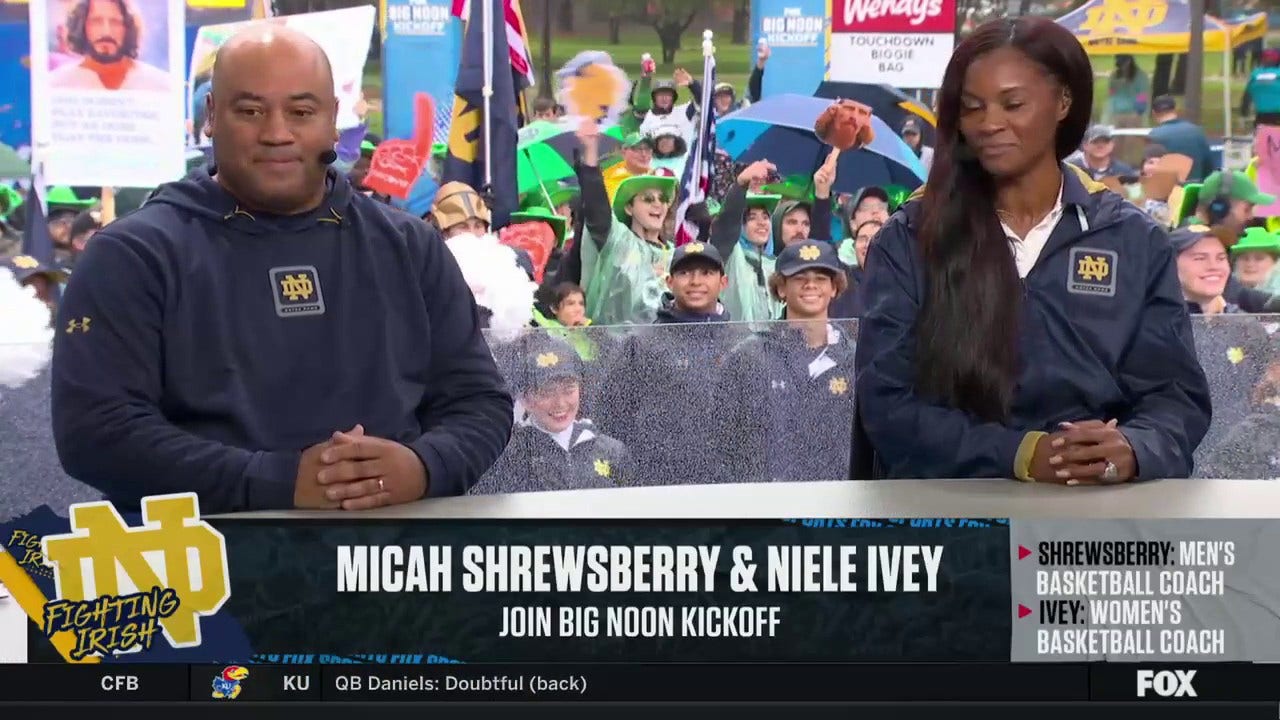 Notre Dame basketball coaches Micah Shrewsberry and Niele Ivey join 'Big Noon Kickoff" to talk upcoming season |  Big Noon Kickoff