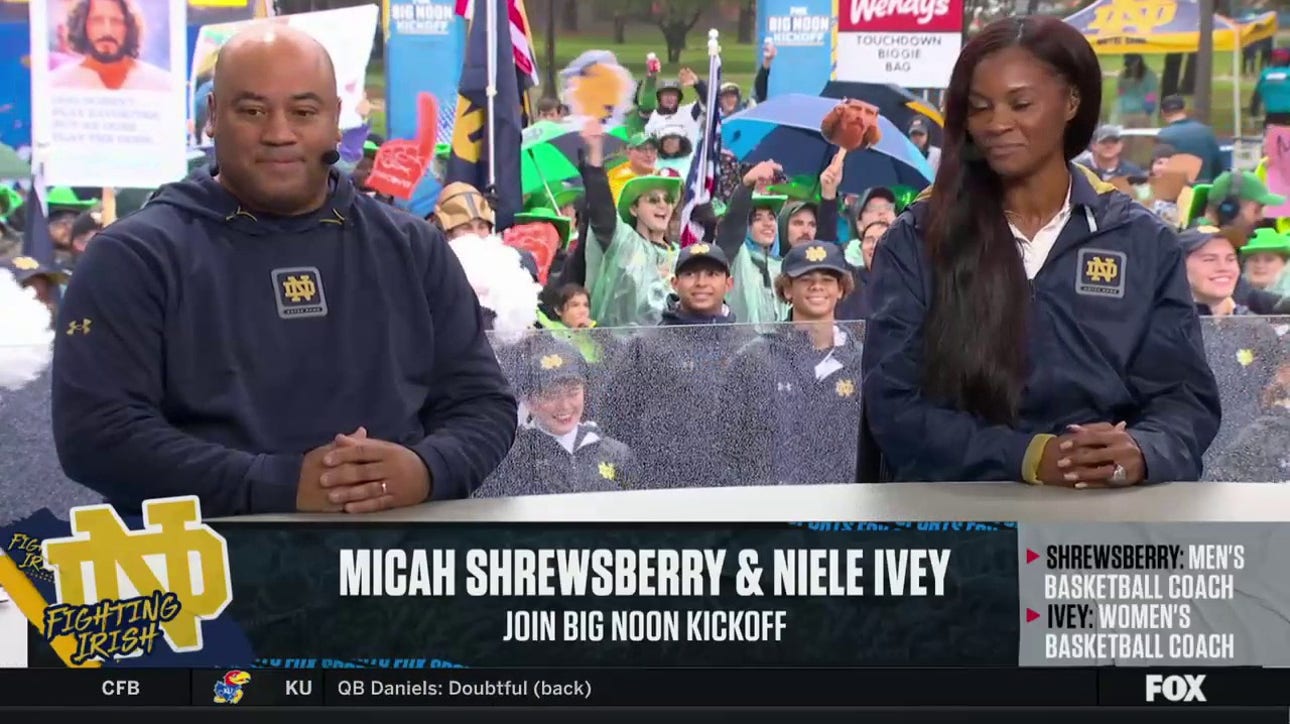 Notre Dame basketball coaches Micah Shrewsberry and Niele Ivey join 'Big Noon Kickoff" to talk upcoming season |  Big Noon Kickoff