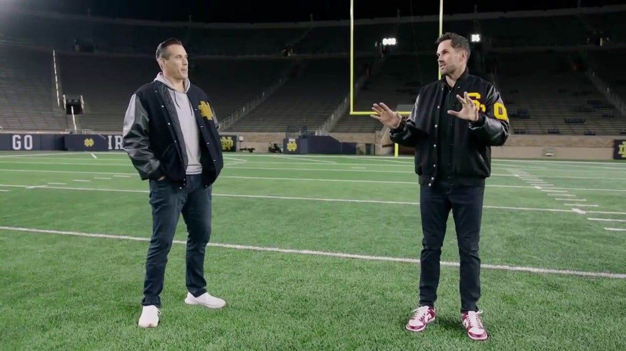 Matt Leinart and Brady Quinn reminisce on the 'Bush Push' ahead of USC-Notre Dame