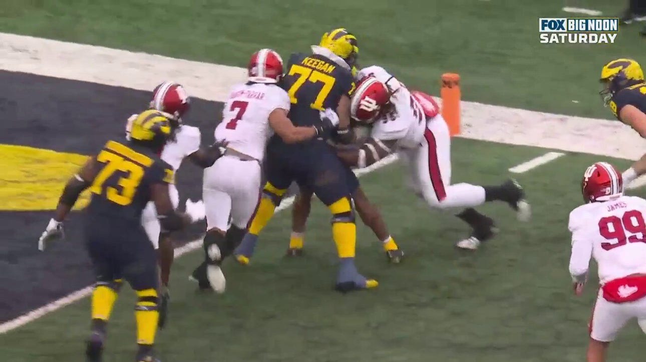 Semaj Morgan rushes for a seven-yard TD to extend Michigan's lead against Indiana