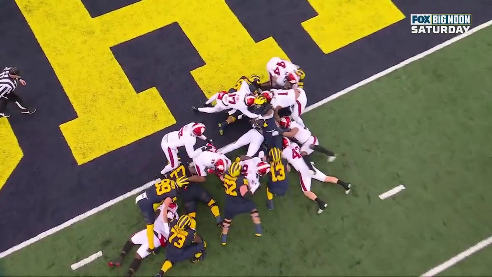 Michigan's Donovan Edwards punches in his first TD of the season vs. Indiana