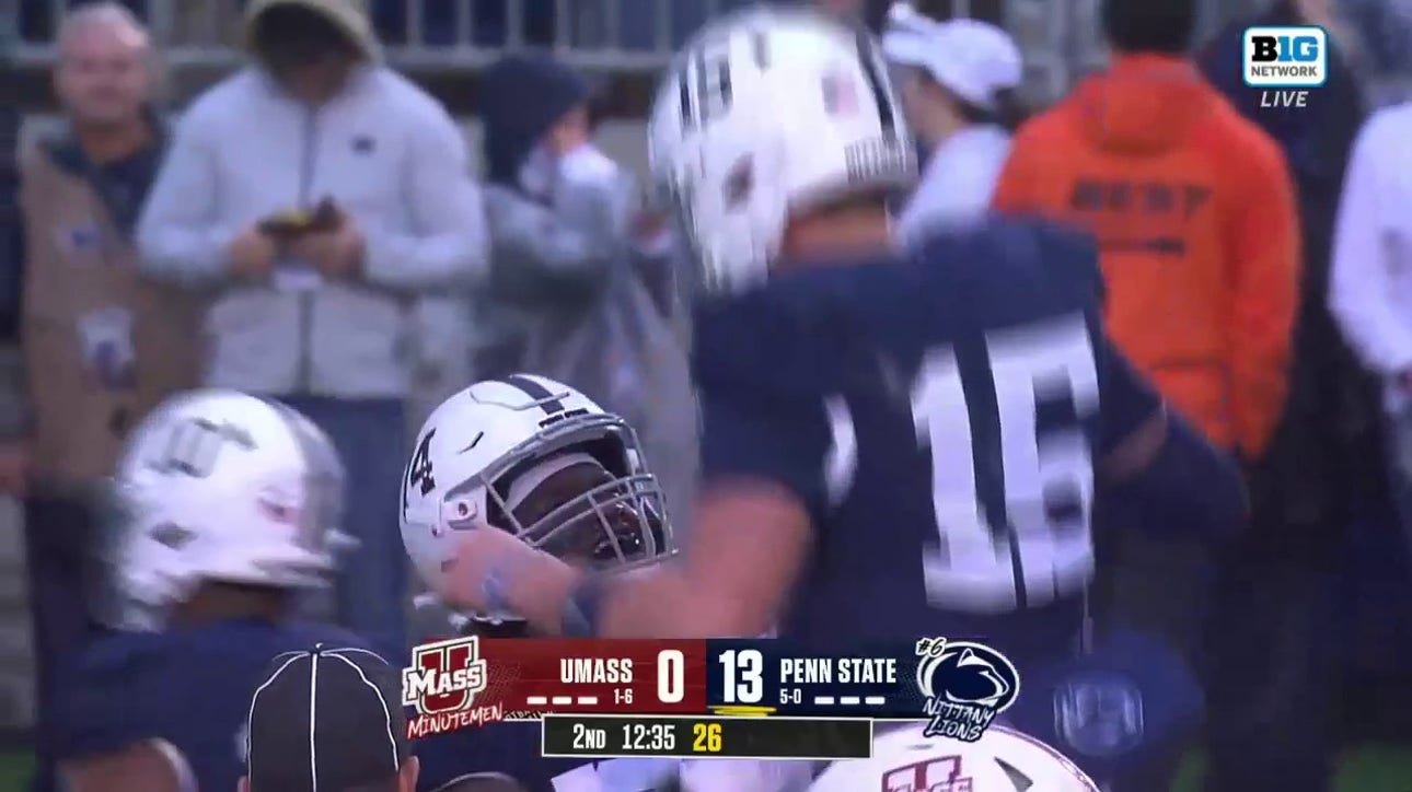 Drew Allar rushes for a one-yard TD to extend Penn State's lead vs. UMass