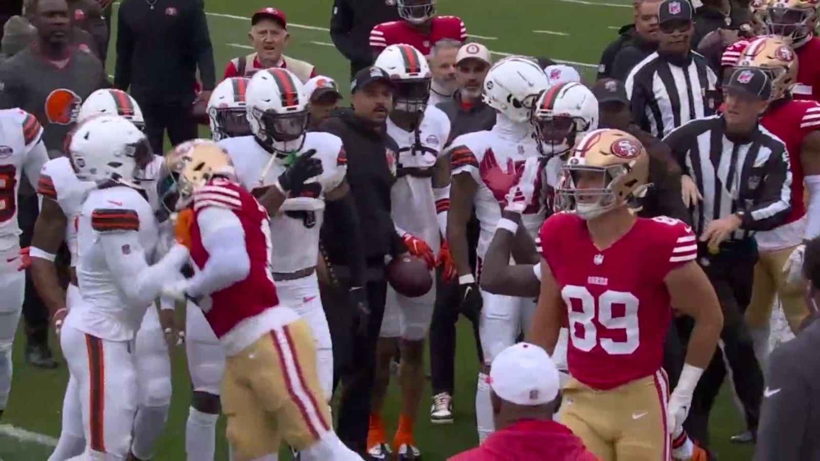 Niners and Browns players get in pregame scuffle before matchup