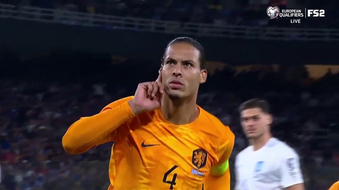 Virgil van Dijk scores in stoppage time to give Netherlands a 1-0 victory over Greece