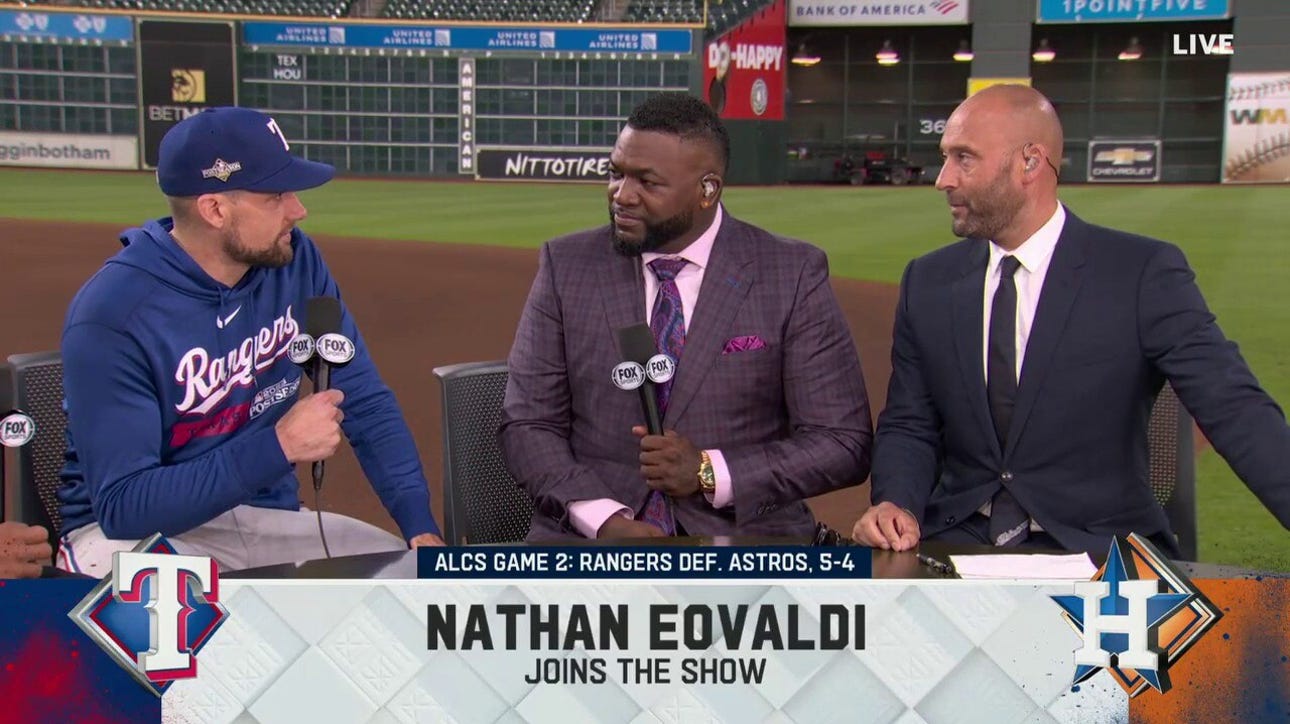 Nathan Eovaldi joins the 'MLB on FOX' crew to discuss Rangers' Game 2 win over Astros