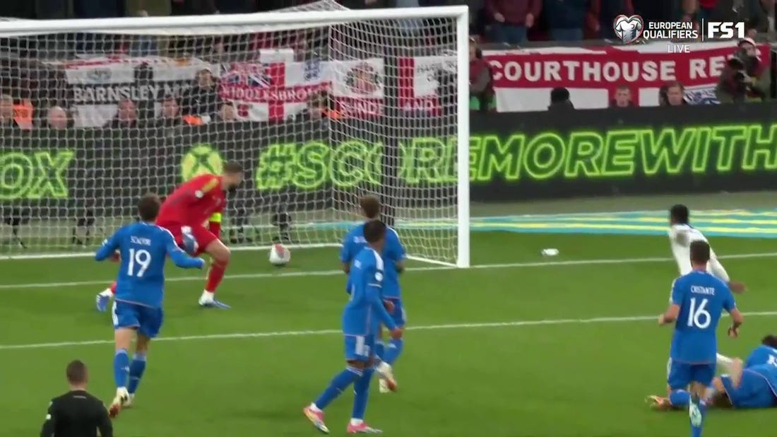 Marcus Rashford scores a beautiful goal to give England a lead over Italy