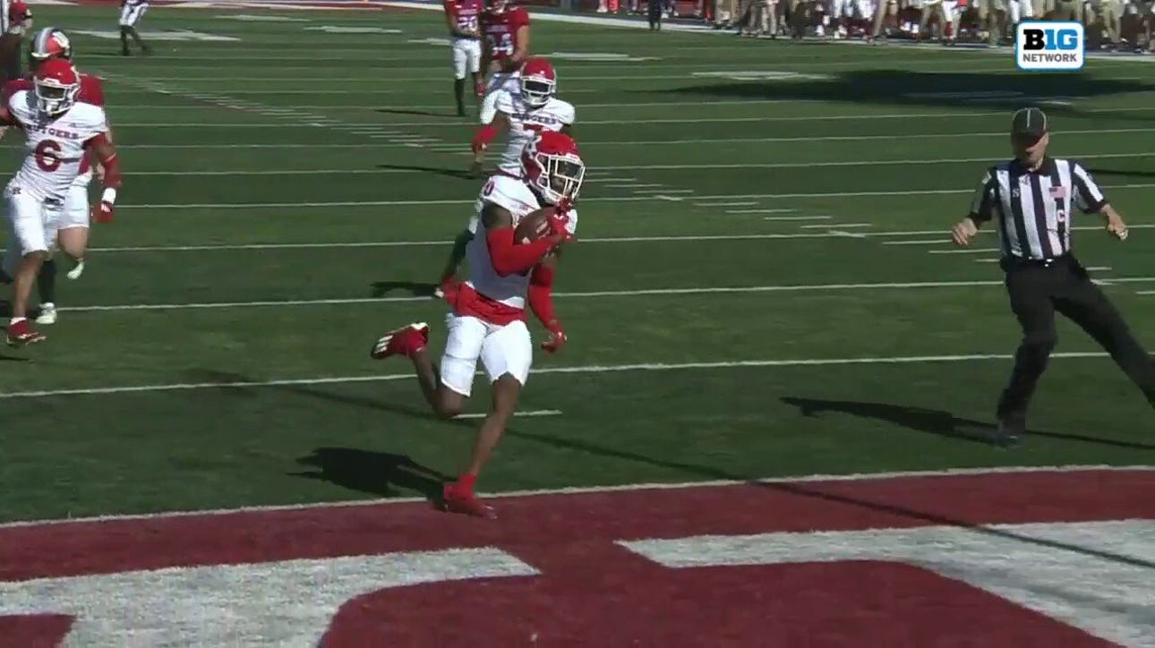 Rutgers block punt and return it for a 17-yard touchdown extending their lead over Indiana