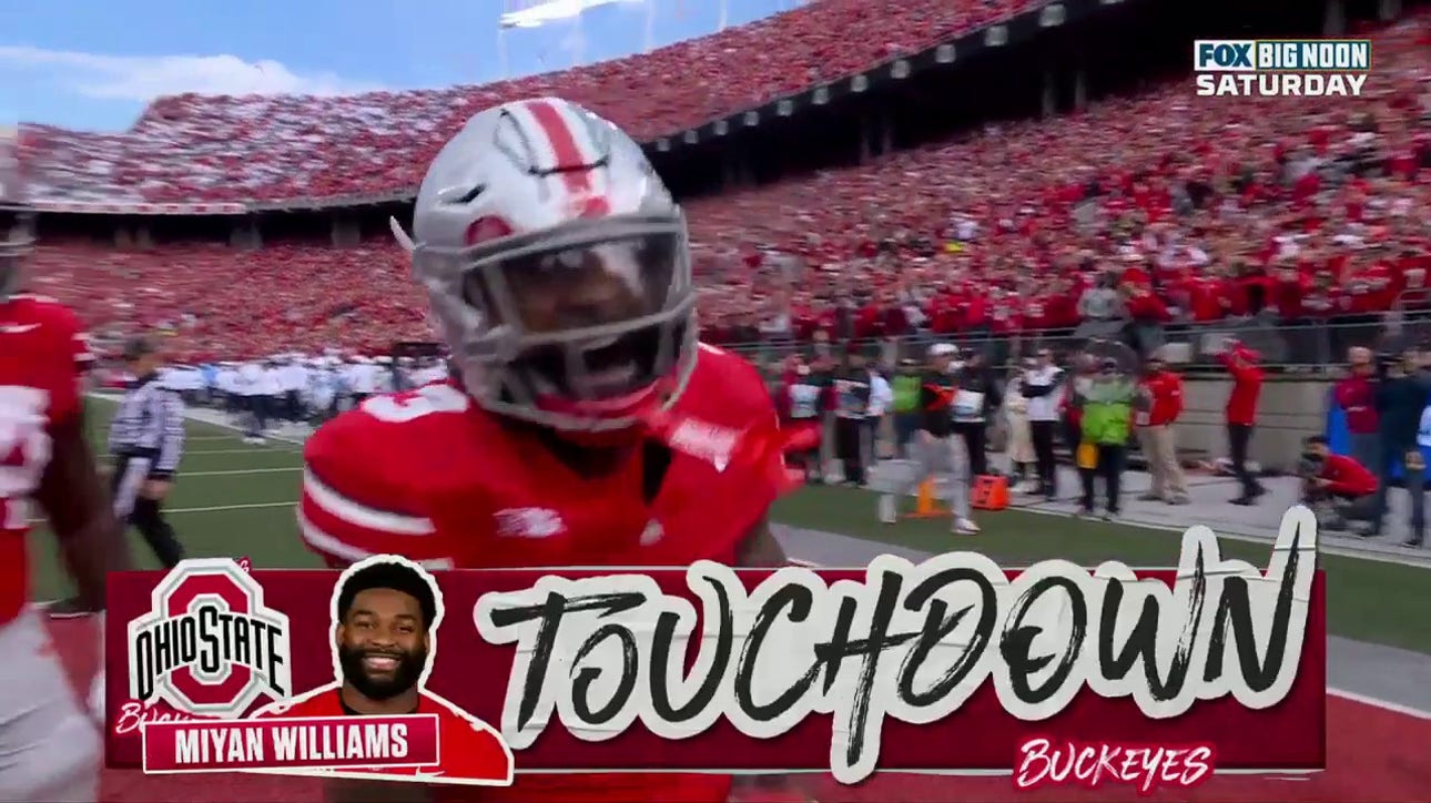 Miyan Williams punches in a touchdown to give Ohio State a lead vs. Penn State