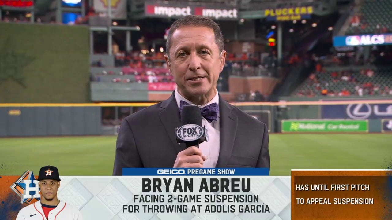 Astros' Bryan Abreu suspended 2 games after hitting Adolis Garcia