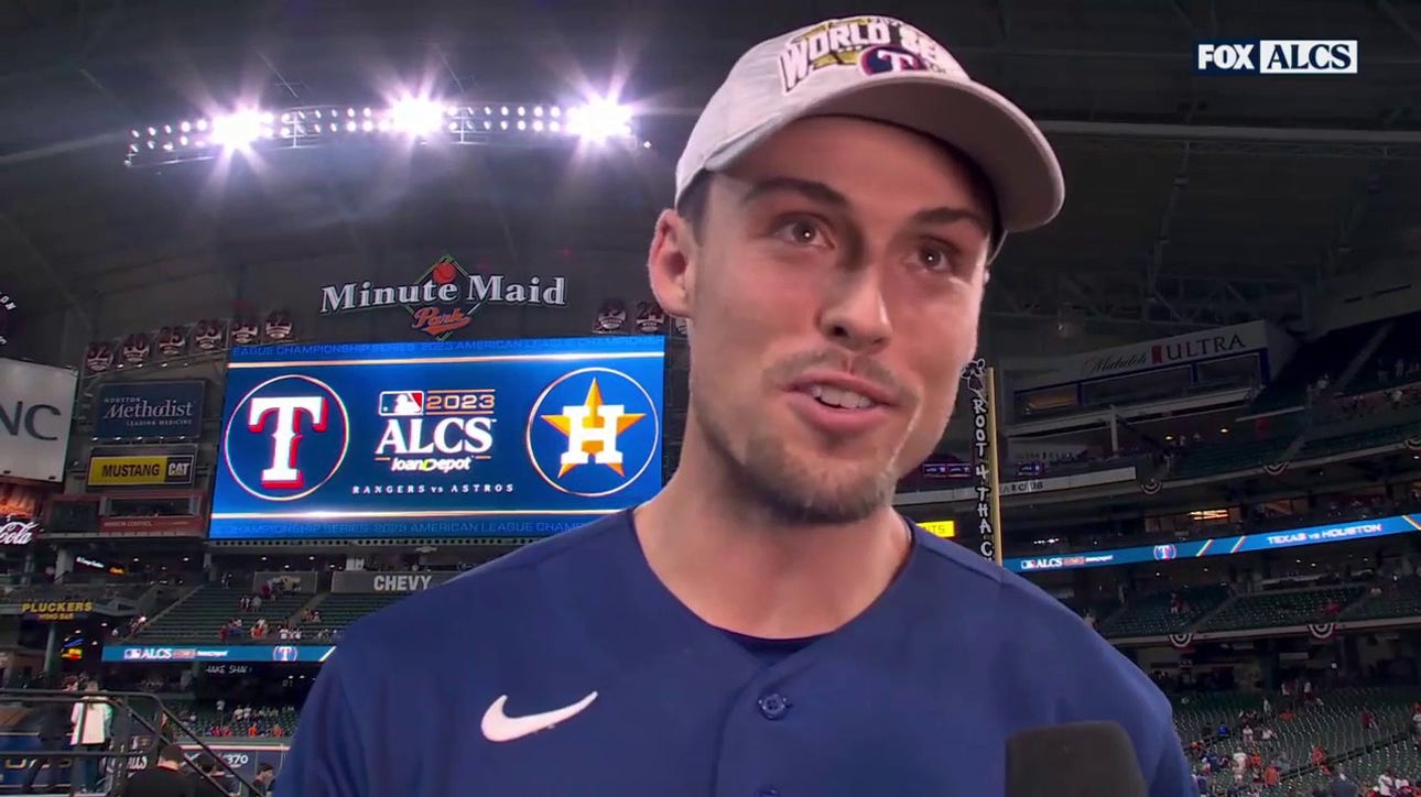 'Everyone can step up at any moment' — Evan Carter on Rangers defeating Astros in Game 7 of ALCS and advancing to World Series
