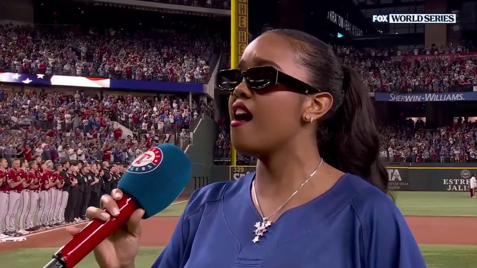 World Series: H.E.R. sings a beautiful rendition of the 'National Anthem'