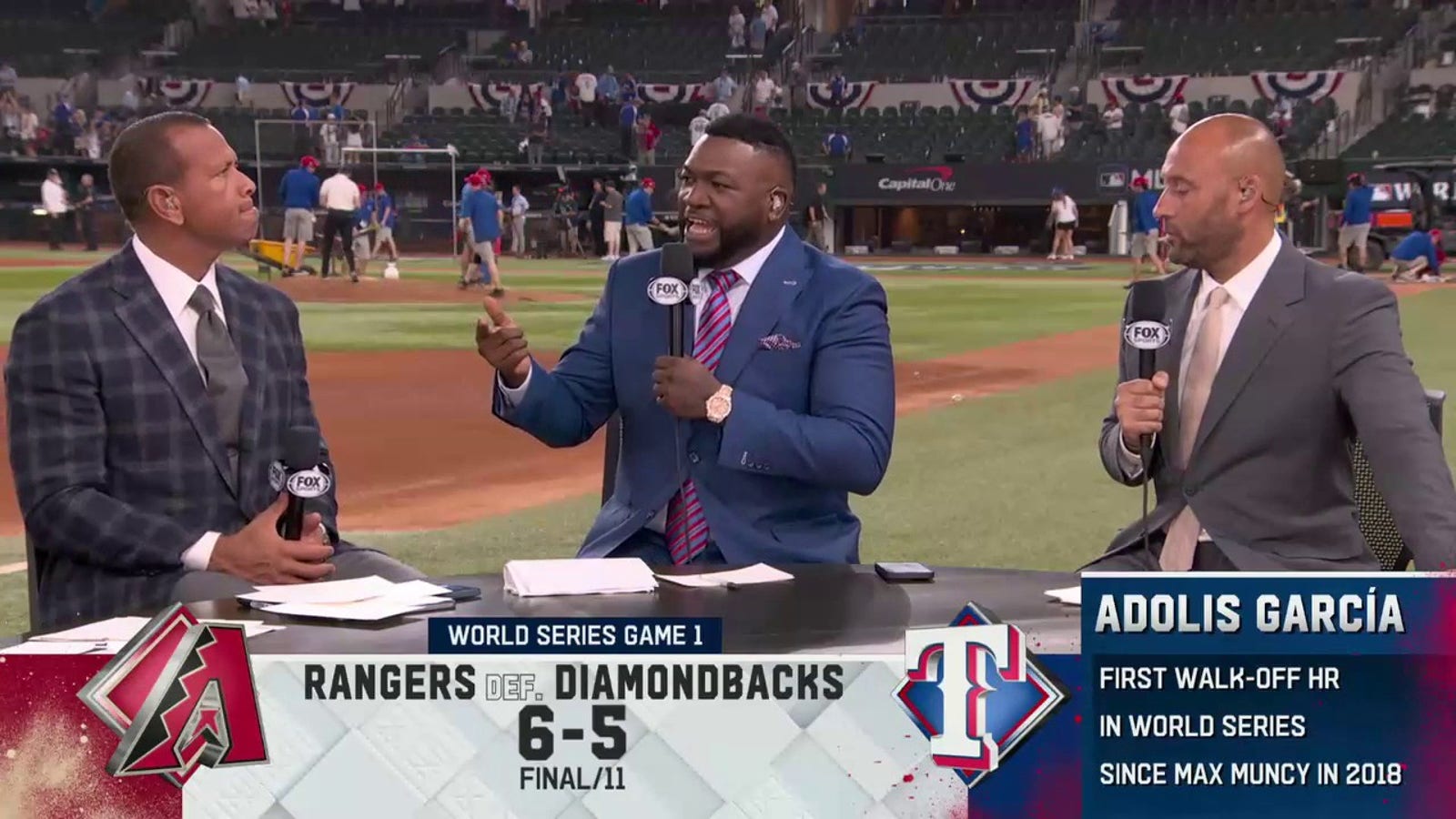 'MLB on FOX' crew reacts to Adolis García's walk-off vs. D-backs