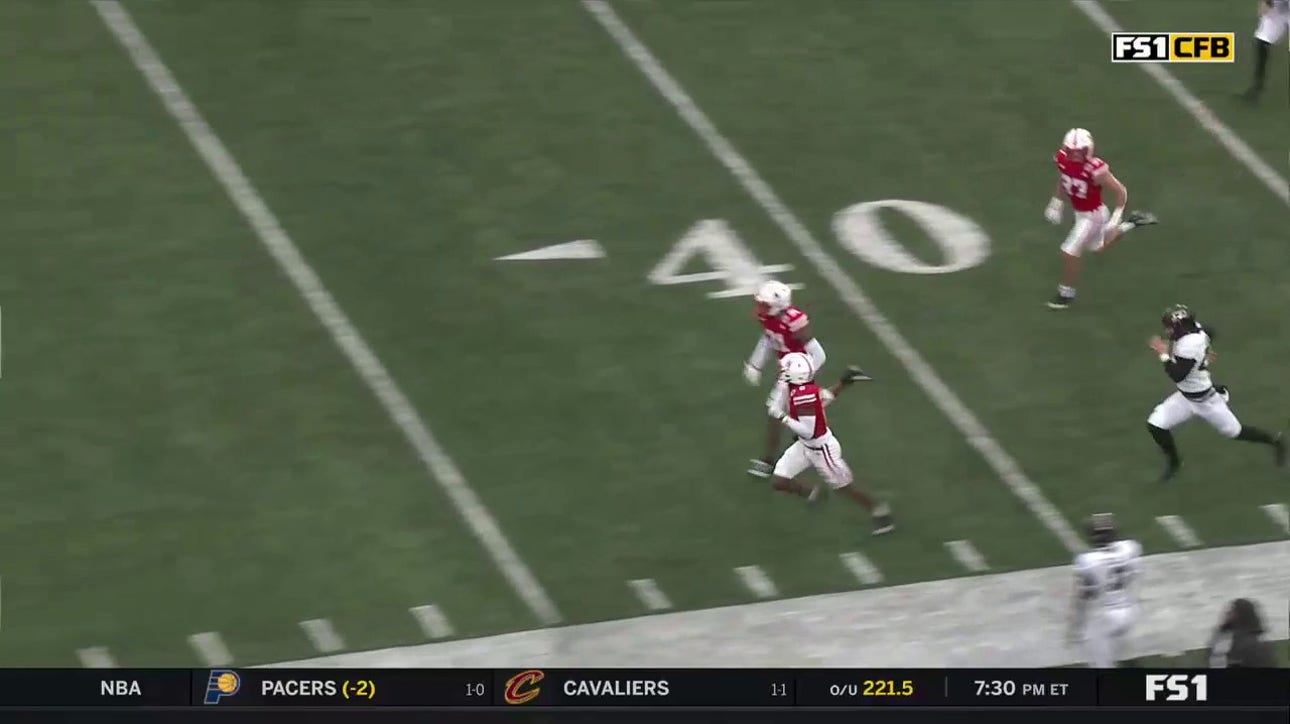 After Elijah Jeudy blocks a FG attempt, Quinton Newsome rushes for a 68-yard TD to extend Nebraska's lead over Purdue