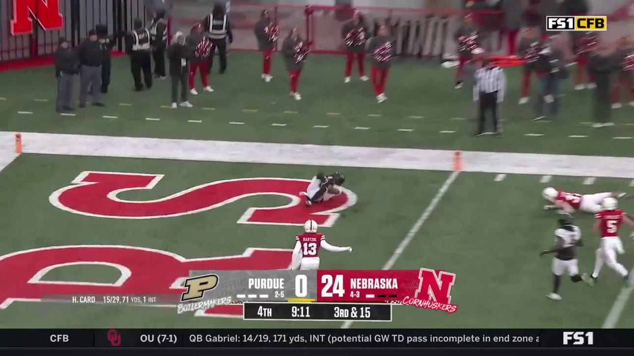 Hudson Card finds Jayden Dixon-Veal for a 29-yard touchdown as Purdue gets on the board vs. Nebraska