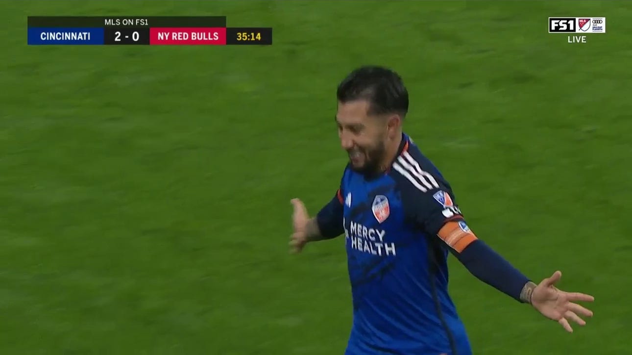 Luciano Acosta chips it in from distance to give FC Cincinnati a 2-0 lead vs. the Red Bulls