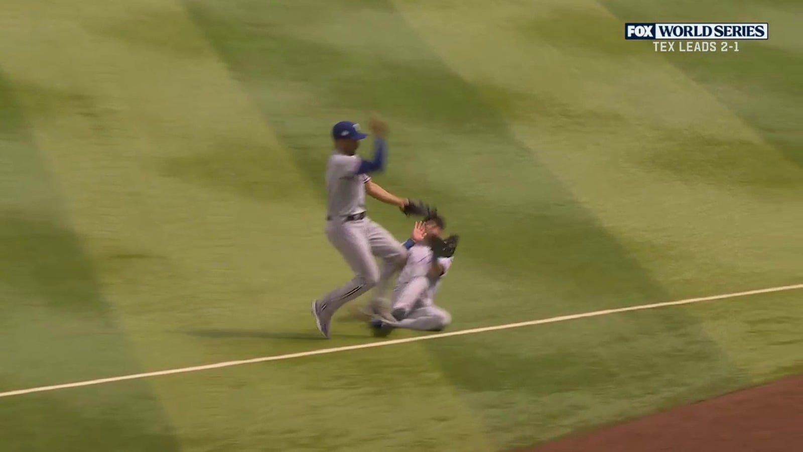 Rangers' Travis Jankowski makes a catch to get Geraldo Perdomo out