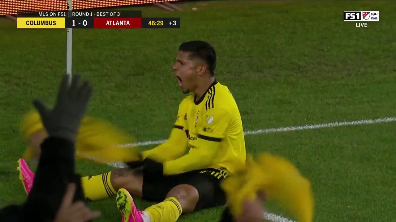 Cucho Hernandez scores in 45' + 2' to give Columbus a 1-0 lead vs. Atlanta