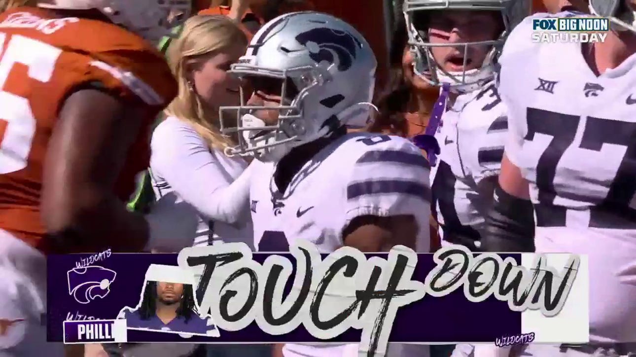Kansas State's Will Howard finds Phillip Brooks for his second TD of the day vs. Texas