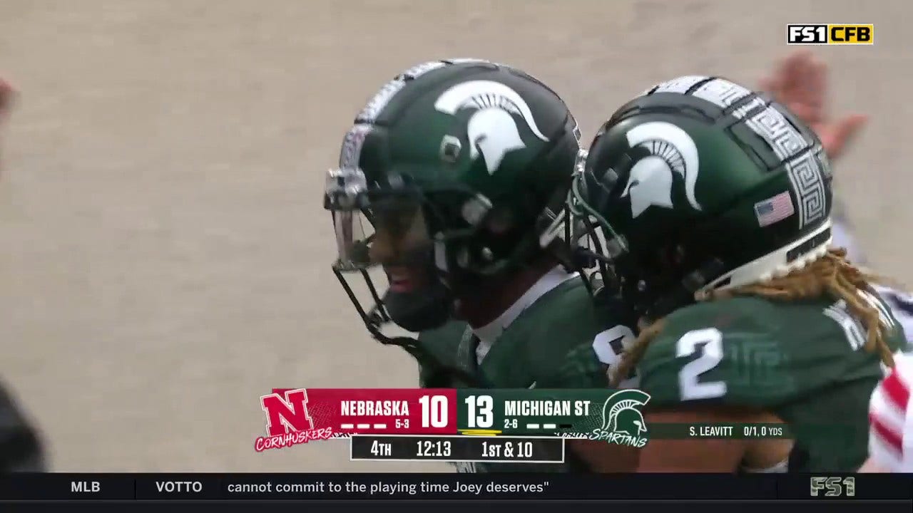 Sam Leavitt finds Montorie Foster Jr. for a 25-yard TD to extend Michigan State's lead vs. Nebraska 