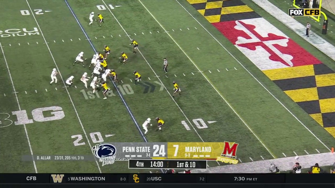 Penn State's Drew Allar throws a 15-yard TD DOT to increase lead over Maryland
