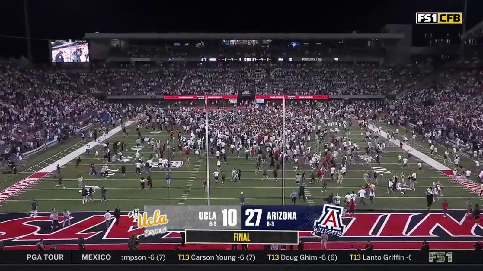 Arizona fans rush field after knocking off UCLA