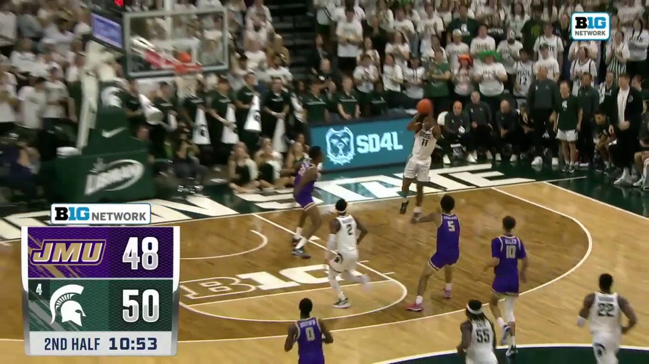 Tyson Walker makes a steal and finishes in transition to give Michigan State the lead over James Madison