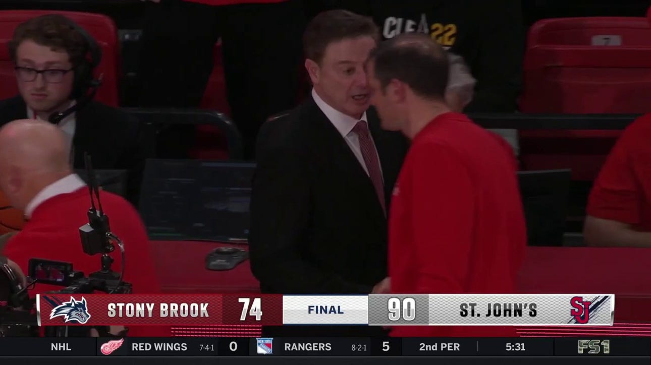 Rick Pitino and St. John's record their first win of the season, defeating Stony Brook, 90-74