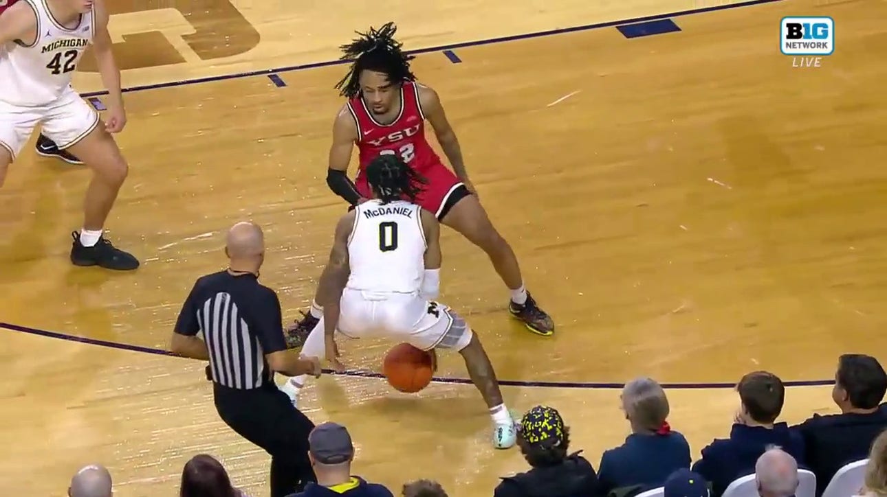 Dug McDaniel crosses up his defender and sinks the floater, extending Michigan's lead over Youngstown State