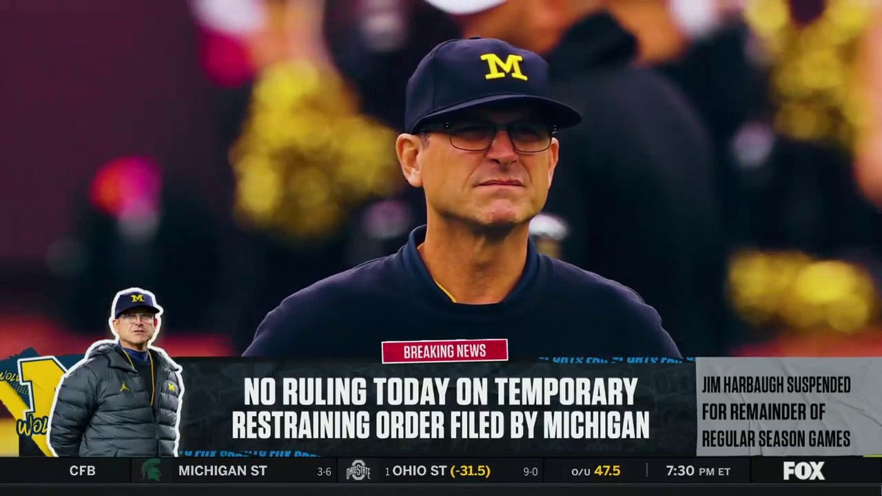 Jim Harbaugh will not coach today, 'Big Noon Kickoff' talks about latest updates
