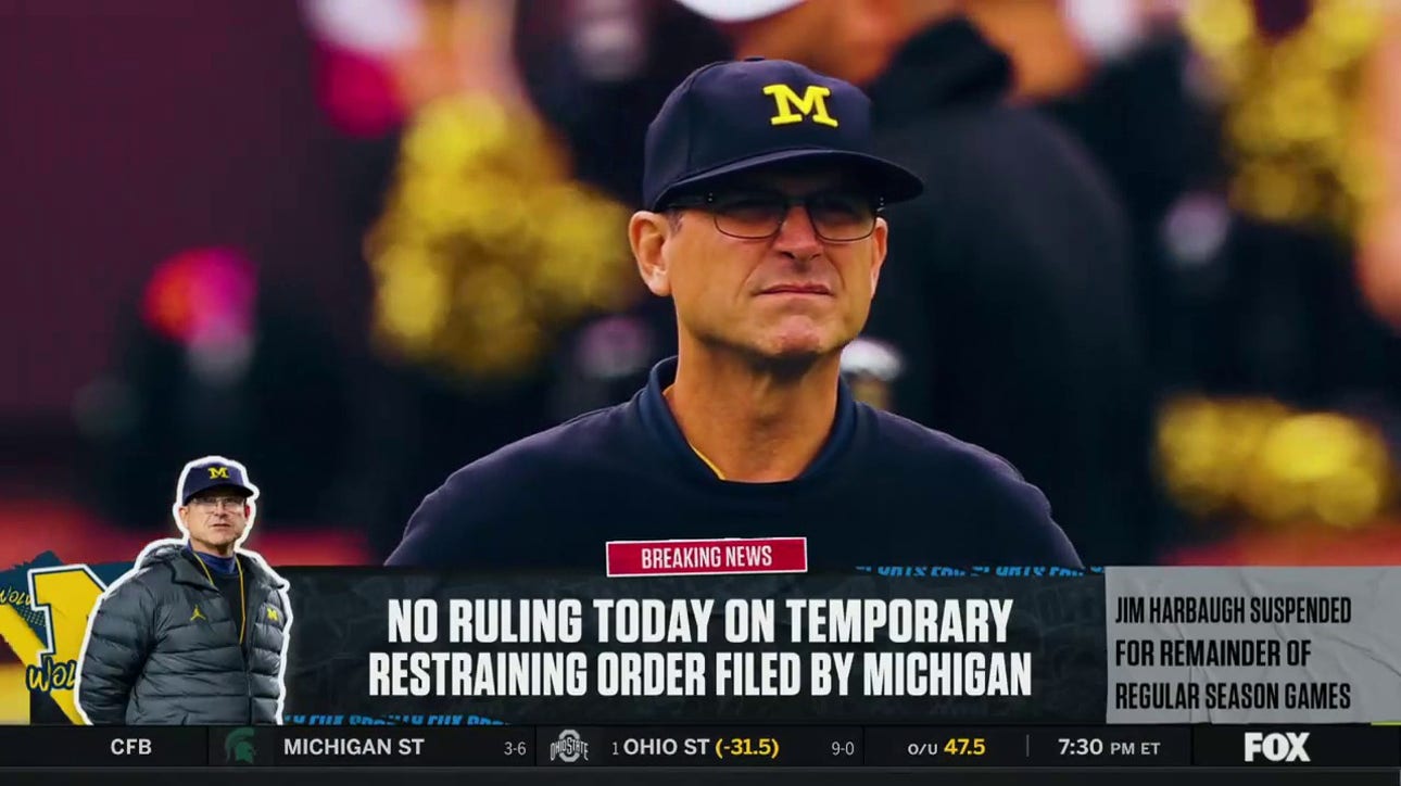 Jim Harbaugh will not coach today, 'Big Noon Kickoff' talks about latest updates