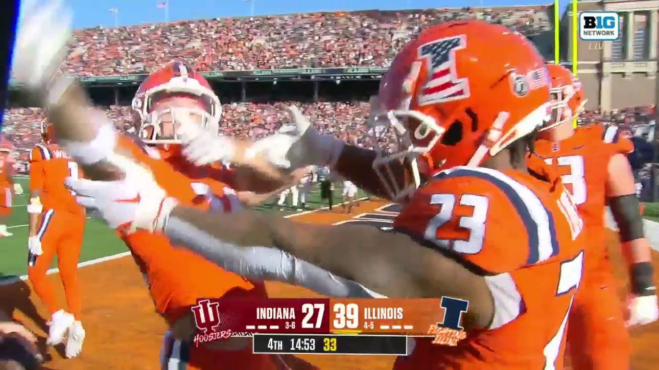 Reggie Love lll rips off a 37-yard TD to extend Illinois' lead vs. Indiana