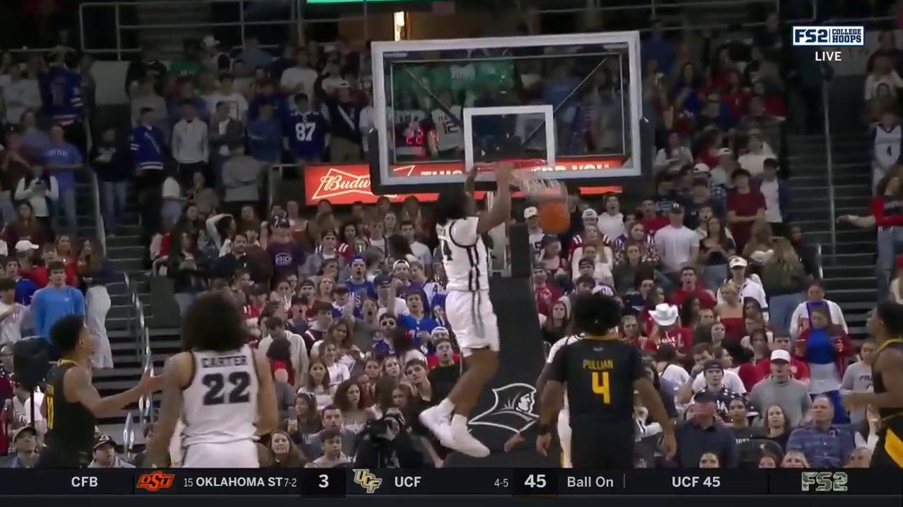 Providence's Corey Floyd Jr. goes up and throws down a NASTY alley-oop jam against Milwaukee 
