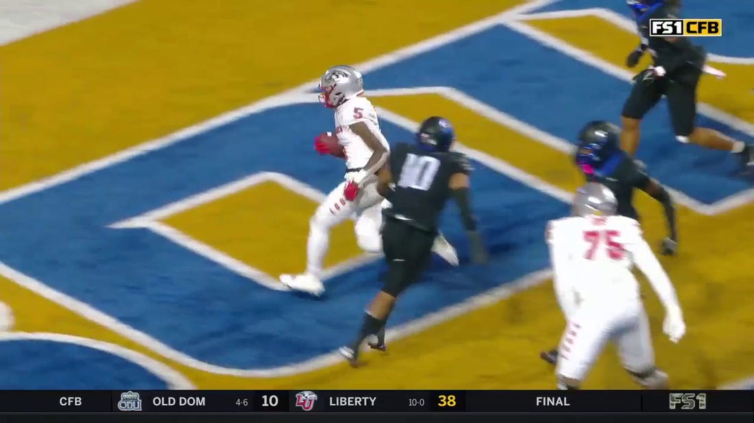 New Mexico's Jacory Croskey-Merritt uses his legs to score his second TD vs. Boise State 