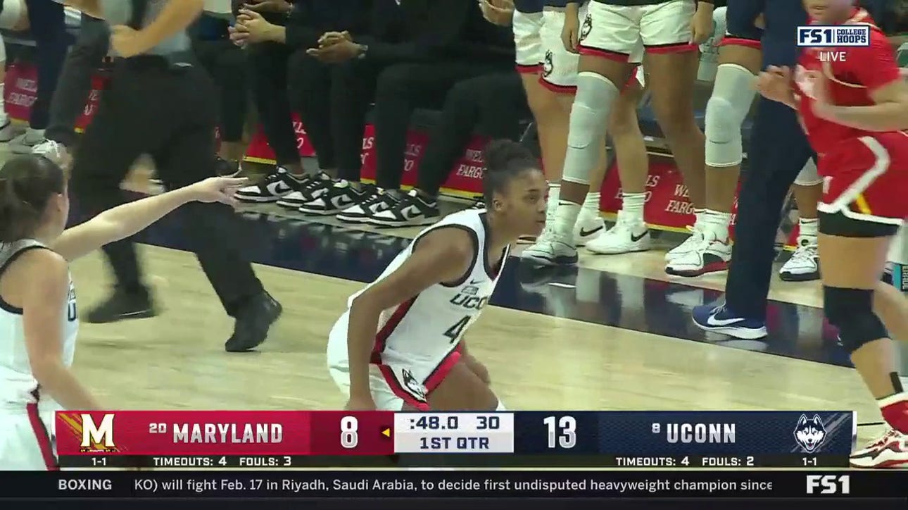 Aubrey Griffin sinks a jumper to extend UConn's lead vs. Maryland