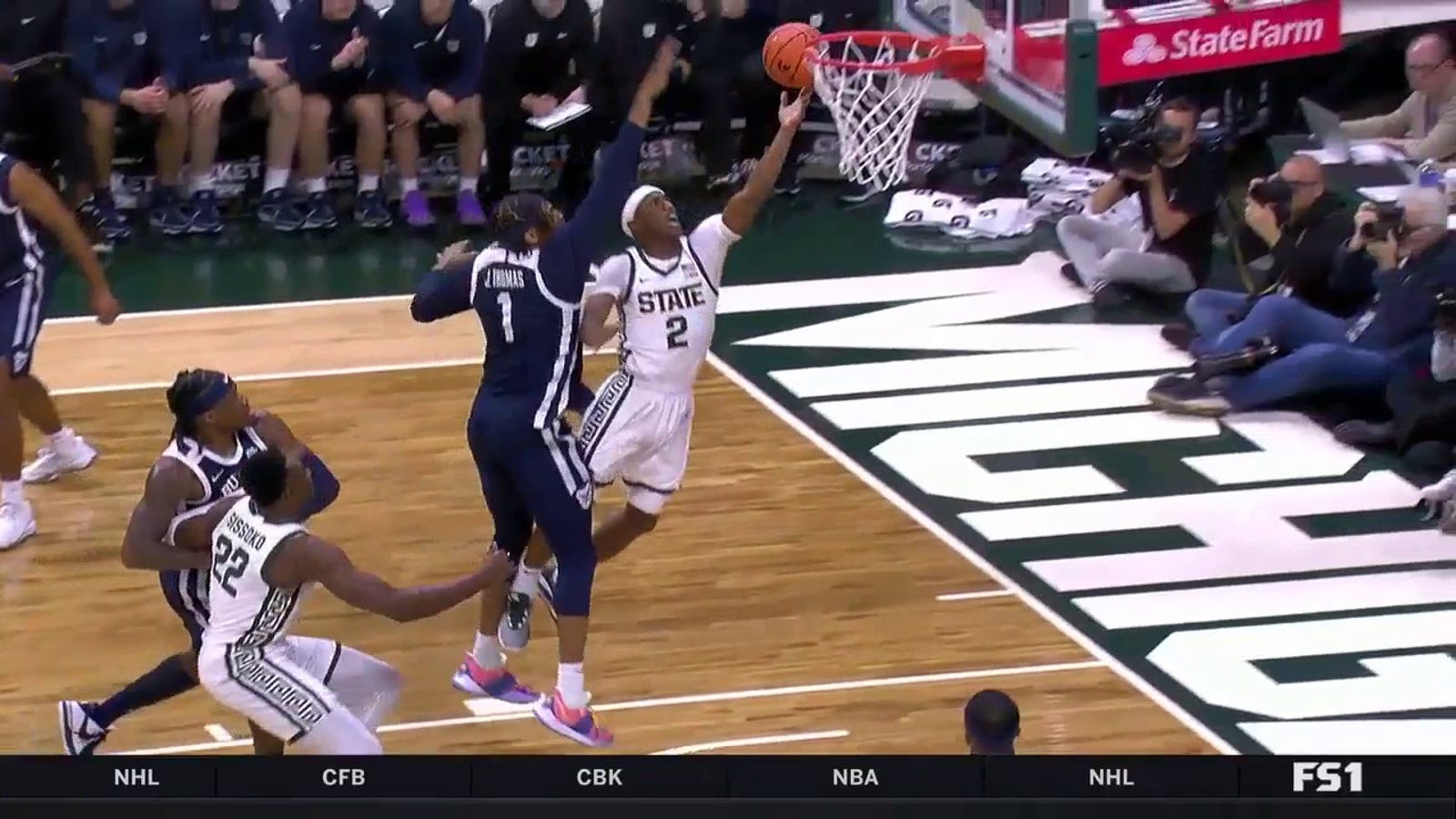Michigan State's Tyson Walker shows off wild crossover and finishes strong to extend lead over Butler