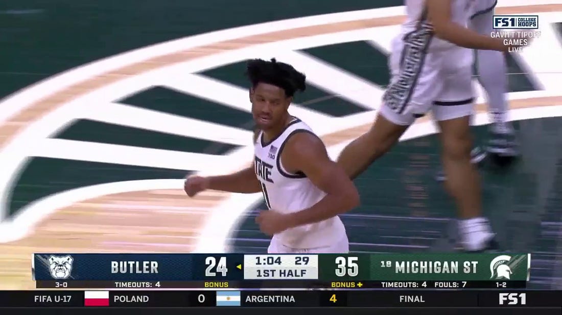 Malik Hall swats a pass away and A.J. Hoggard hits a floater to give Michigan State its biggest lead