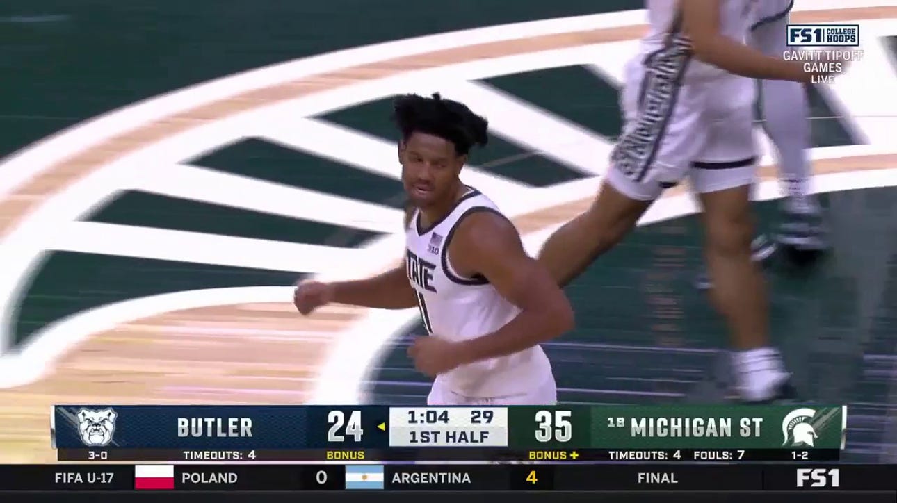 Malik Hall swats a pass away and A.J. Hoggard hits a floater to give Michigan State its biggest lead