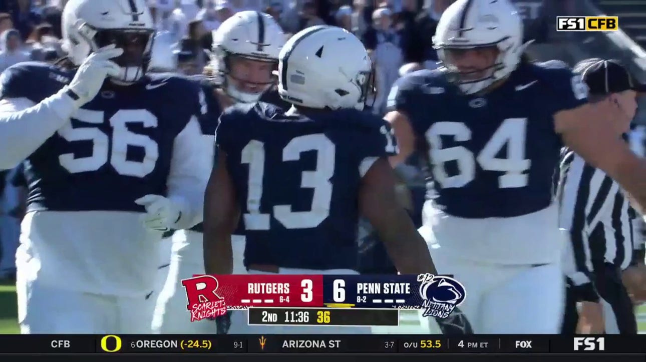 Kaytron Allen punches in the touchdown to give Penn State a lead over Rutgers
