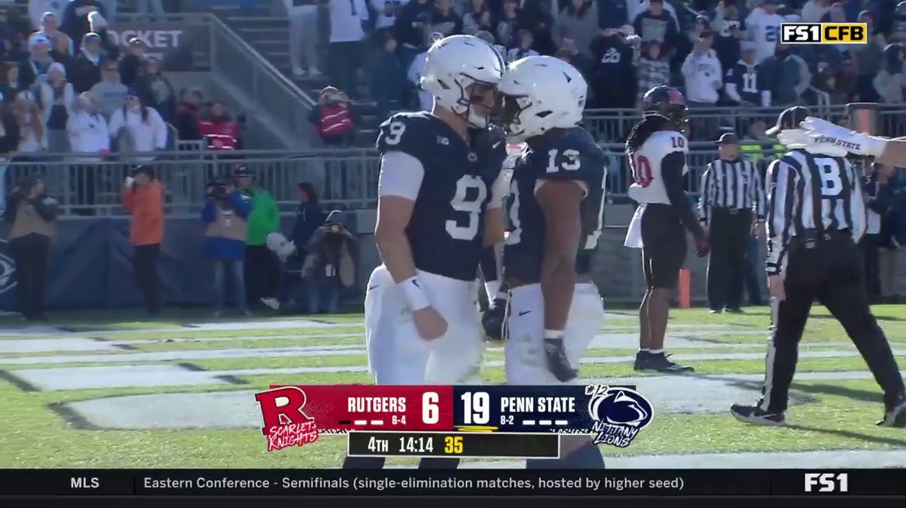 Kayrton Allen punches in a 3-yard TD to help extend Penn State's lead over Rutgers