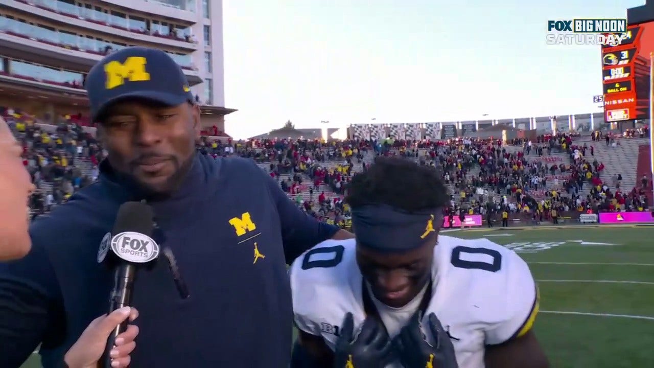 Sherrone Moore on Michigan defeating Maryland to become the first program in CFB to reach 1,000 wins