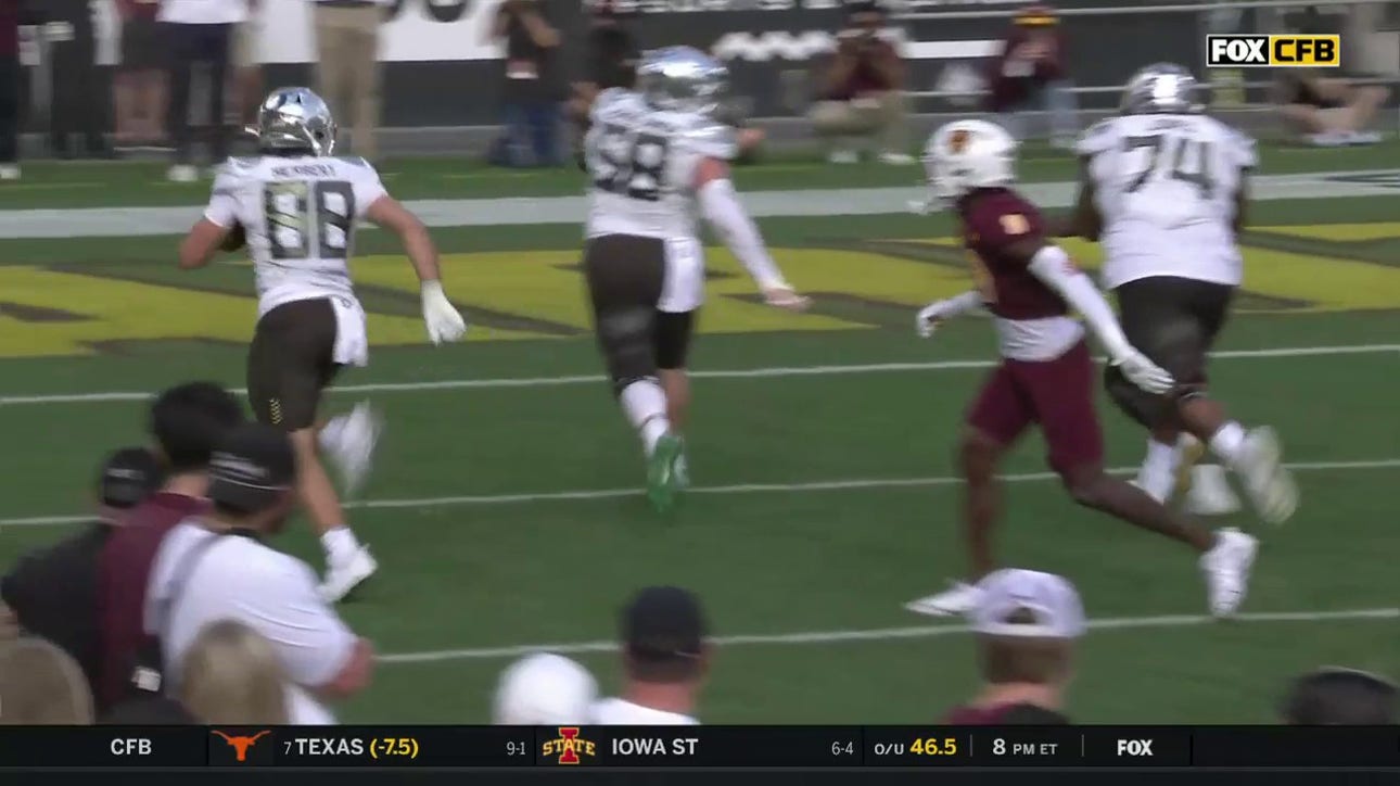 Patrick Herbert goes UNTOUCHED on a 49-yard TD reception to give Oregon a 14-0 lead against Arizona State